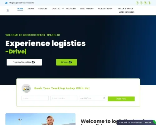Screenshot of Scam Courier Logisticstrack-trace.ltd