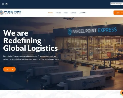 Screenshot of Scam Courier Parcelpointexpress.com