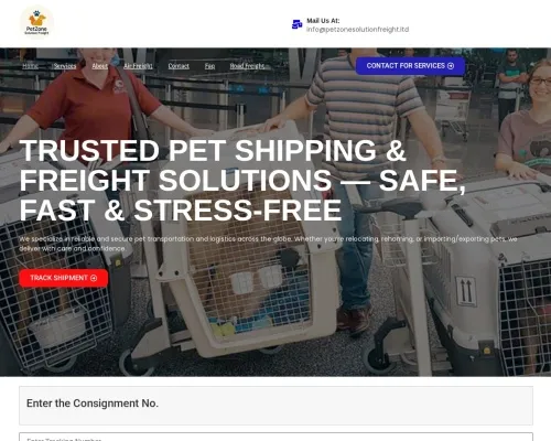 Screenshot of Scam Courier Petzonesolutionfreight.ltd