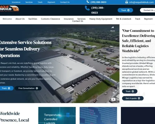 Screenshot of Scam Courier Raquelinkhub.com