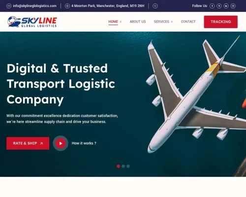 Screenshot of Scam Courier Skylineglologistics.com