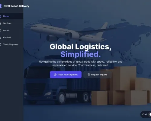 Screenshot of Scam Courier Swiftreachdelivery.com