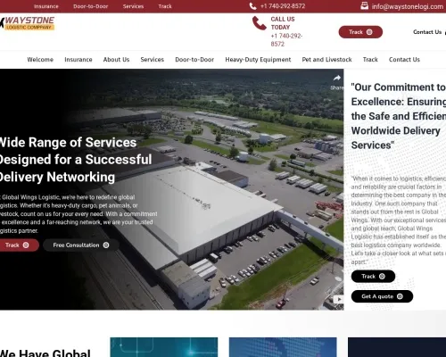 Screenshot of Scam Courier Waystonelogi.com
