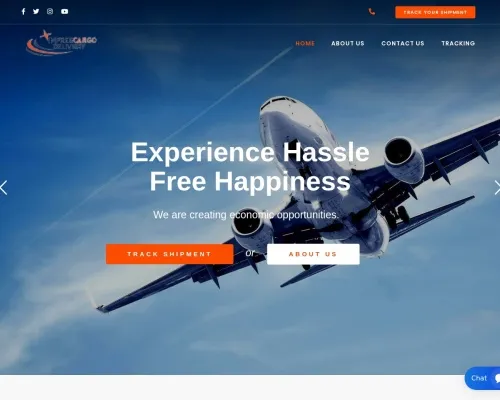 Screenshot of Scam Courier Worldfastdeliveryservice.com