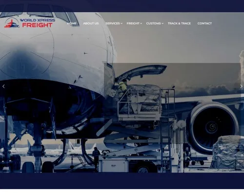 Screenshot of Scam Courier Worldxpressfreightservices.com