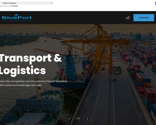 Screenshot of Scam Courier Blueportstoragelogistics.com