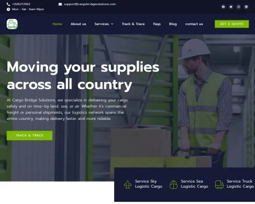 Screenshot of Scam Courier Cargobridgesolutions.com