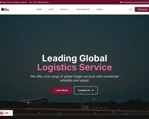Screenshot of Scam Courier Citycentraldelivery.com