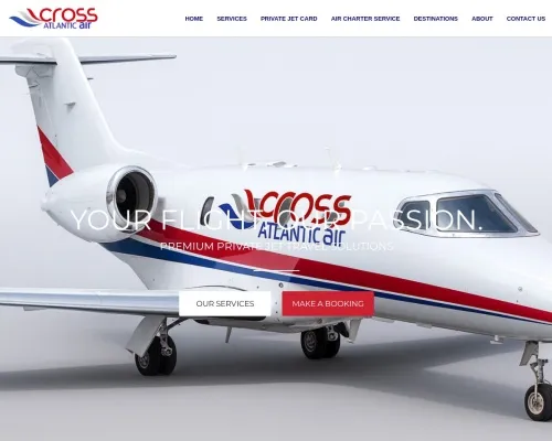 Screenshot of Scam Courier Crossatlanticair.com