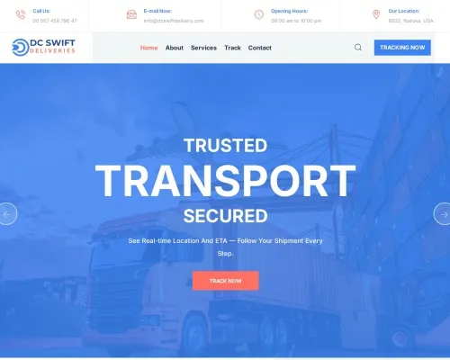 Screenshot of Scam Courier Dcswiftdelivery.com