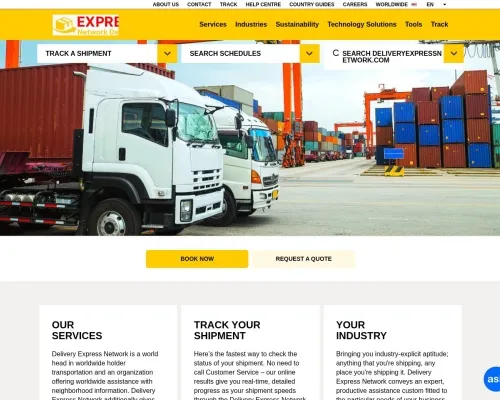 Screenshot of Scam Courier Deliveryexpressnetwork.com