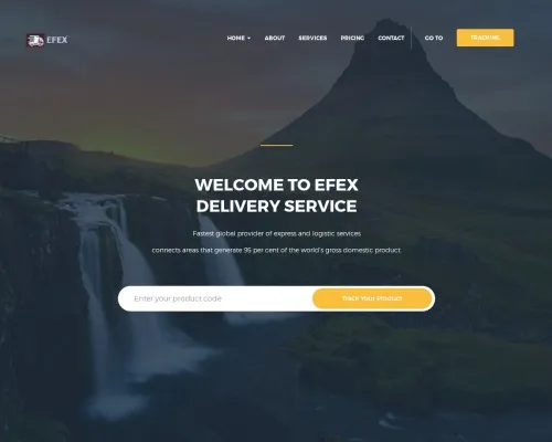 Screenshot of Scam Courier Efexcourier.com
