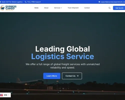 Screenshot of Scam Courier Expresscargonetwork.com
