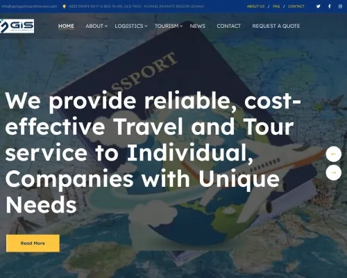 Screenshot of Scam Courier Gislogisticsandtourism.com