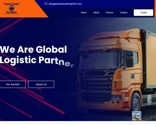 Screenshot of Scam Courier Globalexpressfreight247.com