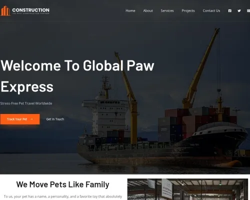 Screenshot of Scam Courier Globalpawexpress.com