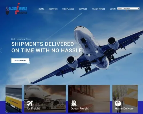 Screenshot of Scam Courier Globxpresslog.com