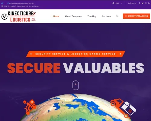 Screenshot of Scam Courier Kinecticurelogistics.com