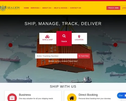Screenshot of Scam Courier Lionseadelivery.com