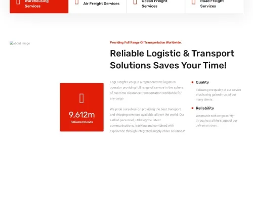 Screenshot of Scam Courier Logifreight.online