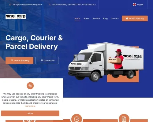 Screenshot of Scam Courier Onelogistics-ocsng.com