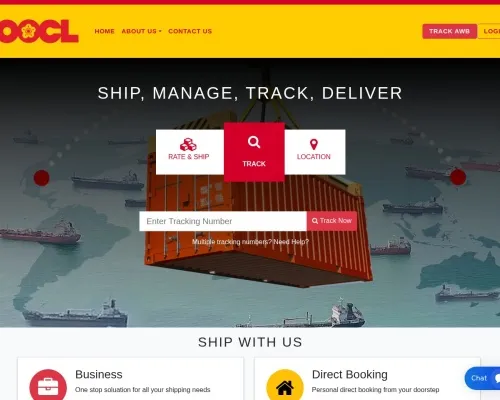 Screenshot of Scam Courier Orientoverseascontainerlineltd.com