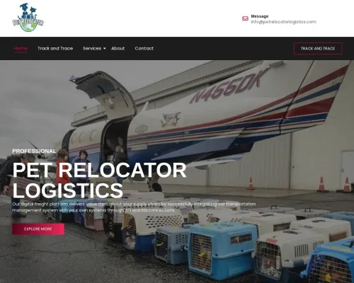 Screenshot of Scam Courier Petrelocatorlogistics.com