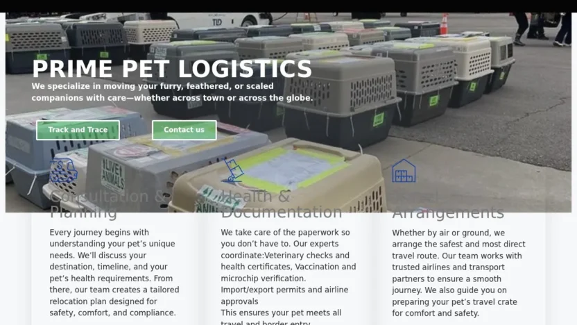 Review primepetlogistics.site