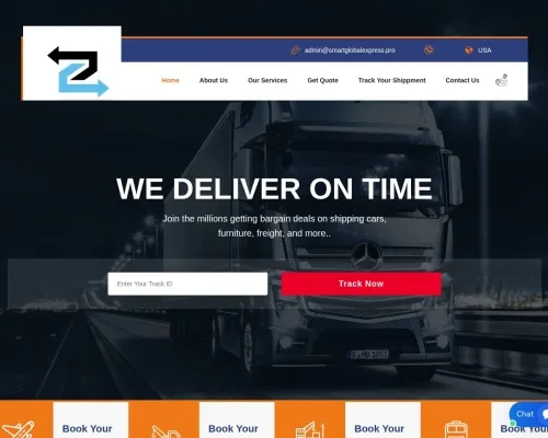 Screenshot of Scam Courier Smartglobalexpress.pro