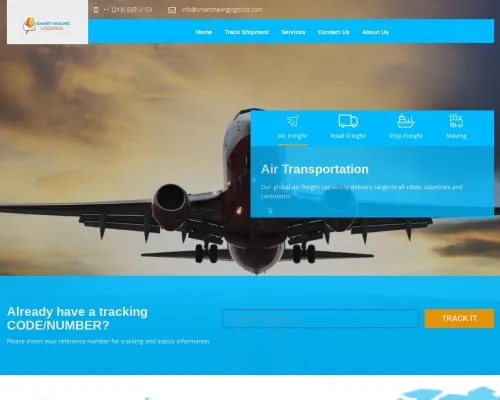 Screenshot of Scam Courier Smartmailinglogistics.com