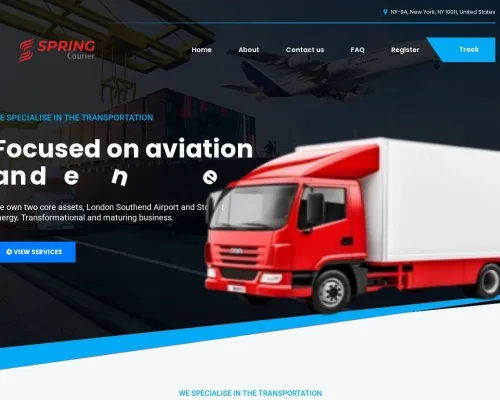 Screenshot of Scam Courier Springcourier.com