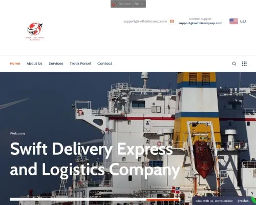 Screenshot of Scam Courier Swftdelivryexp.com