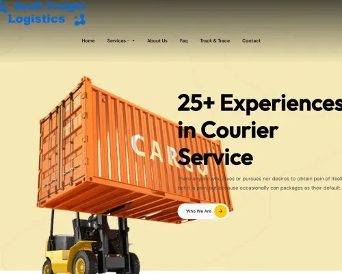 Screenshot of Scam Courier Swiftfreight-logistics.com