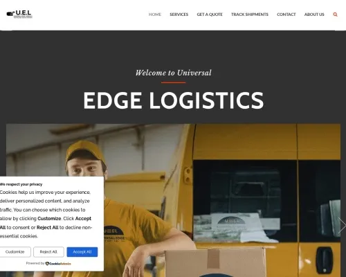Screenshot of Scam Courier Universaledgelogistics.com