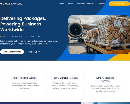 Screenshot of Scam Courier Uwayexpressgroup.com