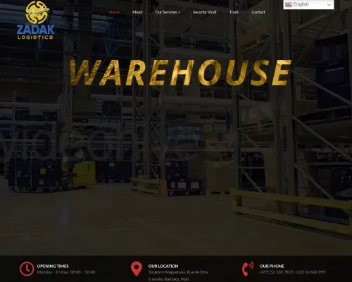 Screenshot of Scam Courier Zadaklogistics.net