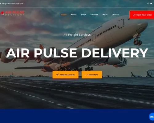Screenshot of Scam Courier Airpulsedelivery.com
