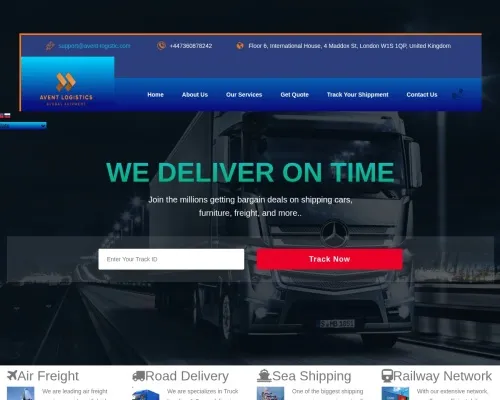 Screenshot of Scam Courier Avent-logistic.com