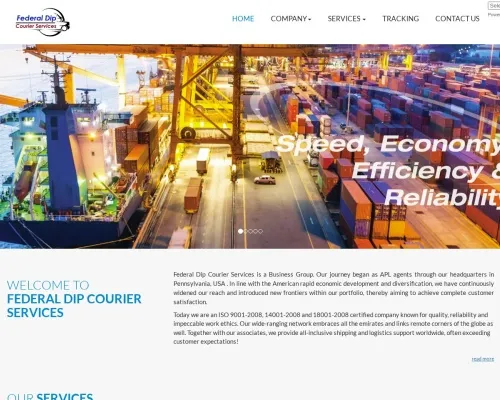 Screenshot of Scam Courier Feddipcourier.com