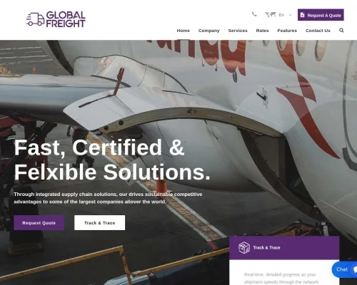 Screenshot of Scam Courier Globalfreightexpres.com