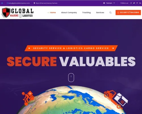 Screenshot of Scam Courier Globalinkmarine.com