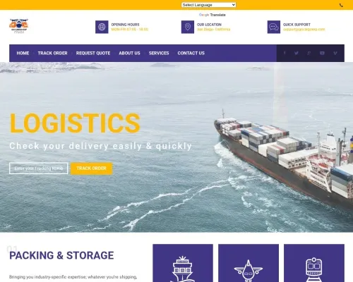 Screenshot of Scam Courier Gocargoexp.com