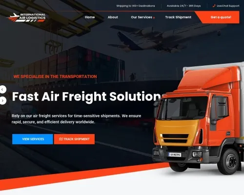 Screenshot of Scam Courier Internationalairlogistics.com