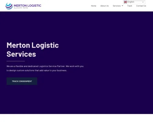 Screenshot of Scam Courier Mertonlogisticservices.com