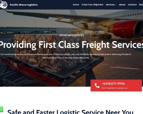 Screenshot of Scam Courier Pacificwavelogistics.com