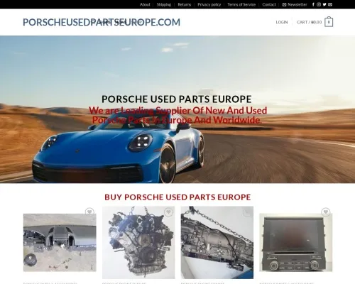 Screenshot of Scam Courier Porscheusedpartseurope.com