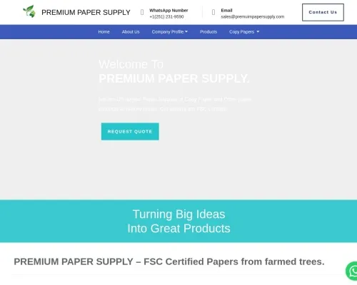Screenshot of Scam Courier Premuimpapersupply.com