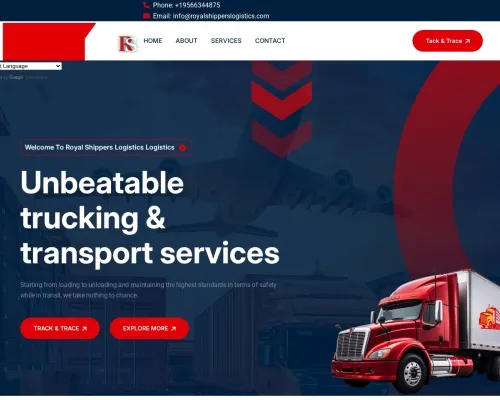 Screenshot of Scam Courier Royalshipperslogistics.com