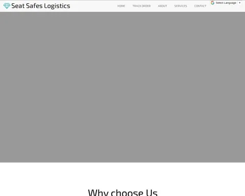 Screenshot of Scam Courier Seatsafeslogistics.com