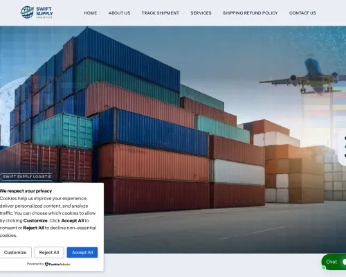 Screenshot of Scam Courier Swiftsupplylogistics.com